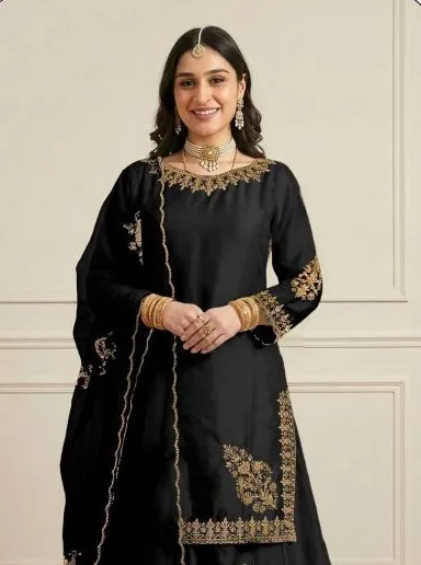 Khas 162 A To C Satin Embroidery Salwar Kameez